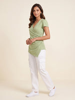 Load image into Gallery viewer, V Neck Jersey Light Green Top 90292