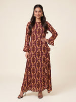 Load image into Gallery viewer, Abstract Floral Long Dress 88431