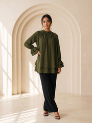 Jungle Green High Neck Top 90152