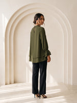 Load image into Gallery viewer, Jungle Green High Neck Top 90152