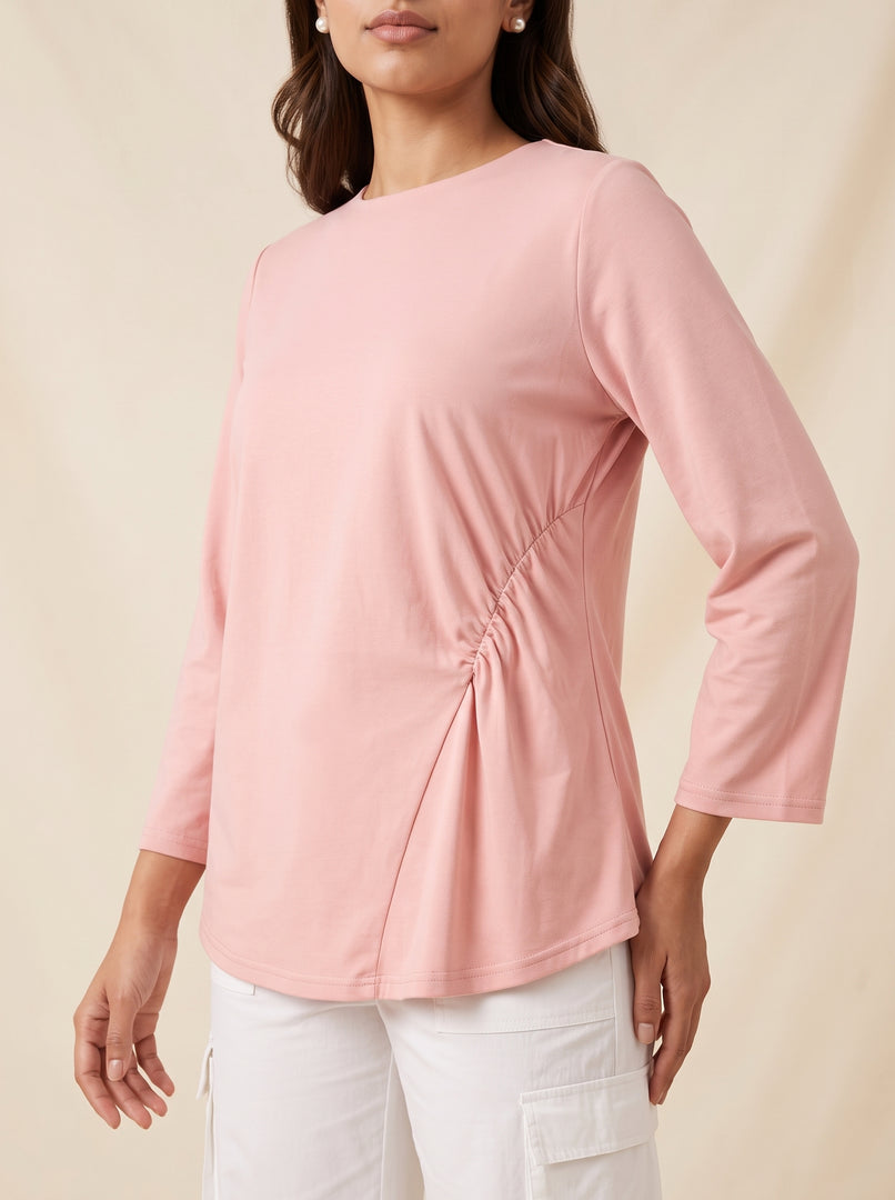 Light Pink Gathered Top 90591