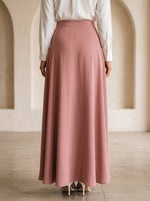 Load image into Gallery viewer, Dusty Rose Polyester Ankle-Length Skirt 94631
