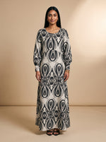 Load image into Gallery viewer, Damask Grace: Graphic Brocade Maxi Dress 88291