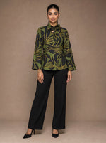 Load image into Gallery viewer, Abstract Tie: Poly Cotton Hip Top 86691