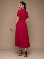 Load image into Gallery viewer, Ruby Collar: Cotton Midi Dress 87701