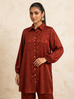Load image into Gallery viewer, Maroon Harmony: Jacquard Top &amp; Pant Set 92161/92171