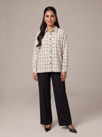 Load image into Gallery viewer, Yarn-Dyed Check Shirt Top 93981