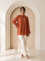 Load image into Gallery viewer, Orange High Neck Top 90151