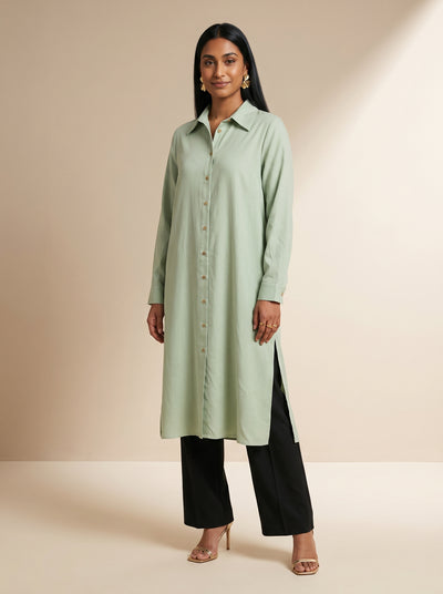 Mint Meadow: Cotton Knee-Length Top 88962