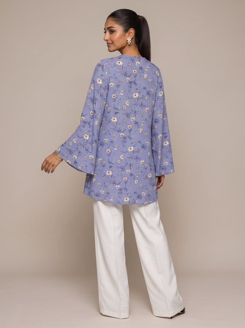 Floral Texture: Textured Poly Cotton Below Hip Top 91971
