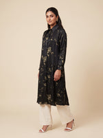 Load image into Gallery viewer, Satin Abstract Print Long Top 94381