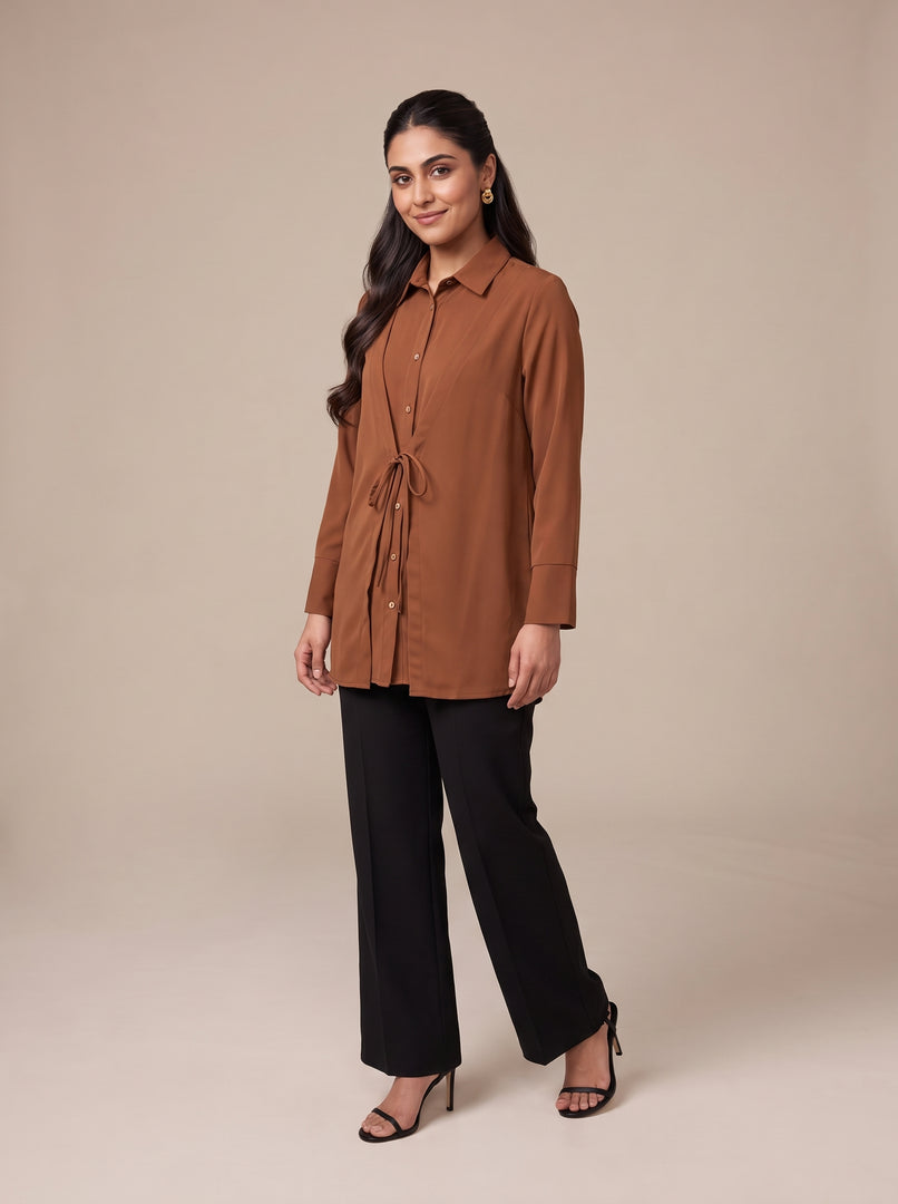 Copper Collared Top 90013