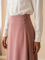 Load image into Gallery viewer, Dusty Rose Polyester Ankle-Length Skirt 94631