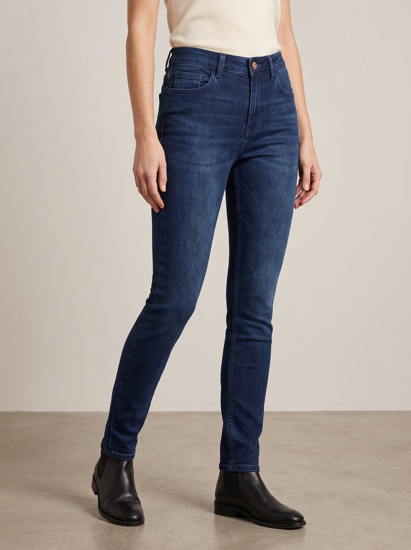 Midnight Sculpt: Dark Blue Skinny Jeans DL-380 D