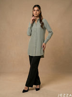 Load image into Gallery viewer, Muted Allure: Smoke Green Crushed Top 82433