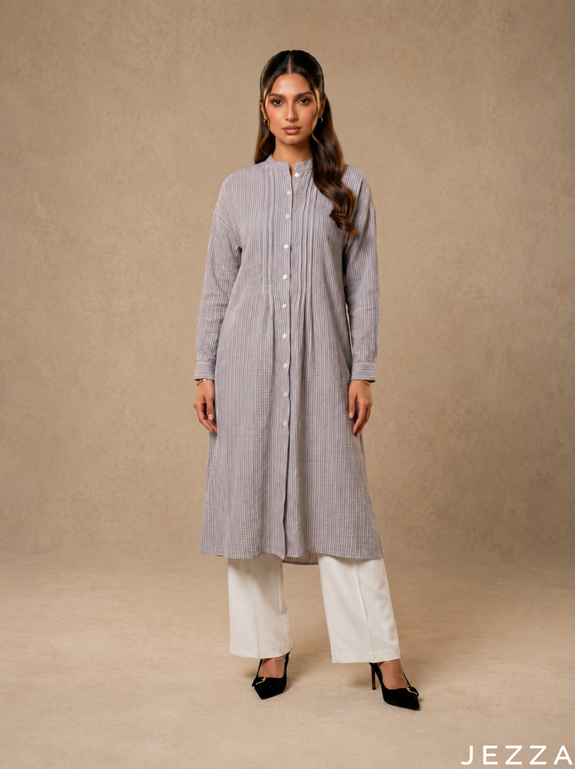 Classic Ease: Hickory Stripe Midi Top 81771