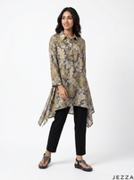 Load image into Gallery viewer, Floral Breeze: Above Knee Cotton Top 78071