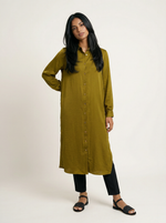 Load image into Gallery viewer, Olive Tone: Long Sleeve Collared Top 82392