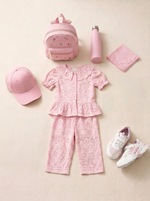Load image into Gallery viewer, Pink Broderie Twinset 90801