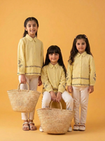Load image into Gallery viewer, Yellow Embroidered Shirt &amp; Pant Set 91141