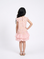 Load image into Gallery viewer, Pink Floral Tulle Dress 90901