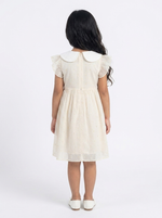 Load image into Gallery viewer, Cream Embroidered Bow Dress 91021