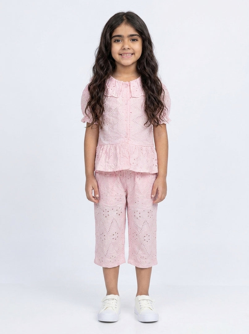 Pink Broderie Twinset 90801