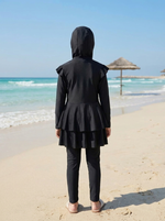 Load image into Gallery viewer, Streamlined Depth: Black Swimwear Set 89801