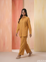 Load image into Gallery viewer, Sunsoil Ease: Mustard Yellow Poly Linen Set 87082