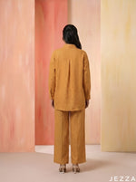 Load image into Gallery viewer, Sunsoil Ease: Mustard Yellow Poly Linen Set 87082