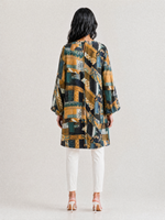 Load image into Gallery viewer, Geometric Print Satin Knee Top 94352