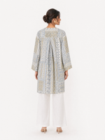 Load image into Gallery viewer, Patchwork Print V-Neck Above Knee Top 95211