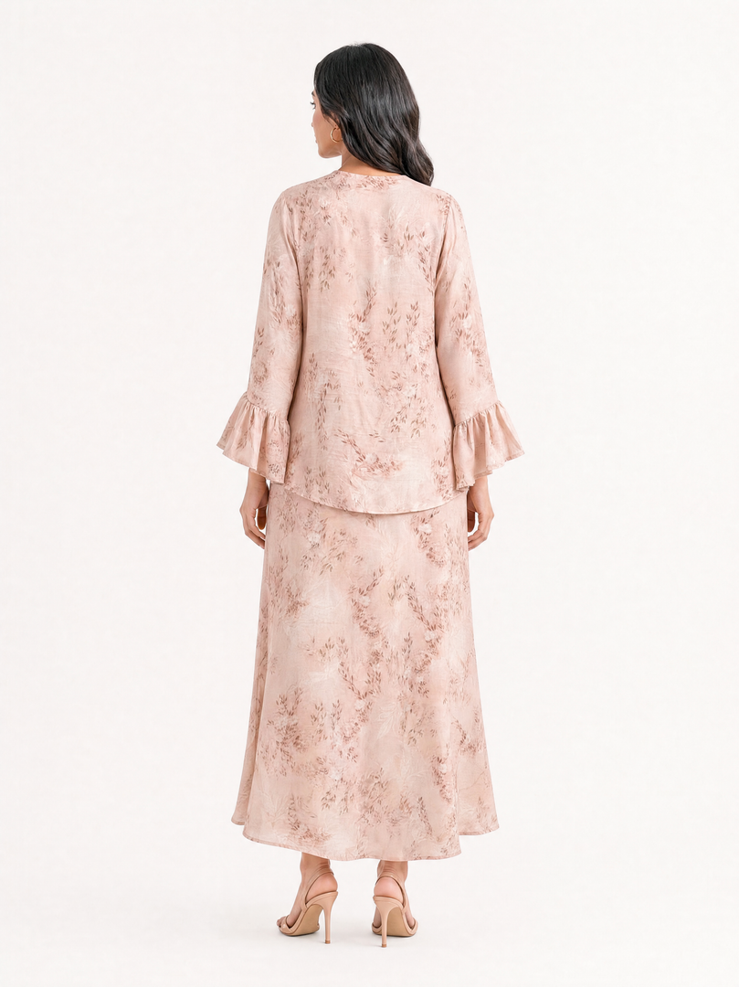 Light Pink Botanical Jacquard Dress Set 92891/92881