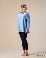 Load image into Gallery viewer, Structured Grace: Below-Hip V-Neck Top 72061