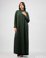 Load image into Gallery viewer, Forest Grace: A-Line Satin Dress with Placket 77101