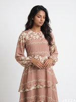 Load image into Gallery viewer, Floral Haze: Flowing Long Sleeve Dress 81761