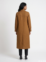 Load image into Gallery viewer, Cinnamon Tone: Collared Midi Length Top 70121