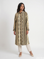 Load image into Gallery viewer, Linear Ease: Collared Below Knee Top 81121
