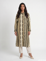 Load image into Gallery viewer, Linear Ease: Collared Below Knee Top 81121