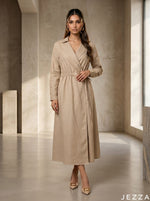 Load image into Gallery viewer, Sandstone Ease: Beige Midi Top 78032