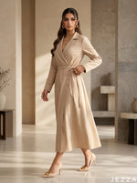 Load image into Gallery viewer, Sandstone Ease: Beige Midi Top 78032