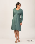 Load image into Gallery viewer, Charming Ease: Polycotton Gathered Top Dress 72851