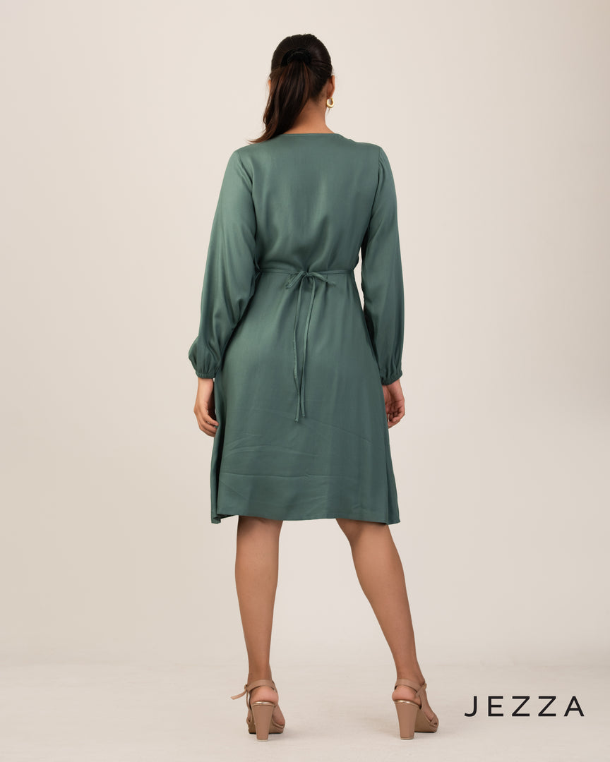 Charming Ease: Polycotton Gathered Top Dress 72851