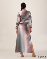 Load image into Gallery viewer, Timeless Ease: Linen Collared A-Line Dress 72341