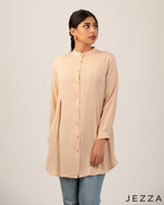 Load image into Gallery viewer, Modern Ease: Mandarin Collar Long Sleeve Top 71911